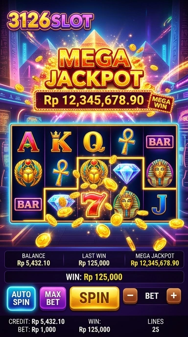 Layar utama 3126slot — antarmuka bersih setelah instalasi